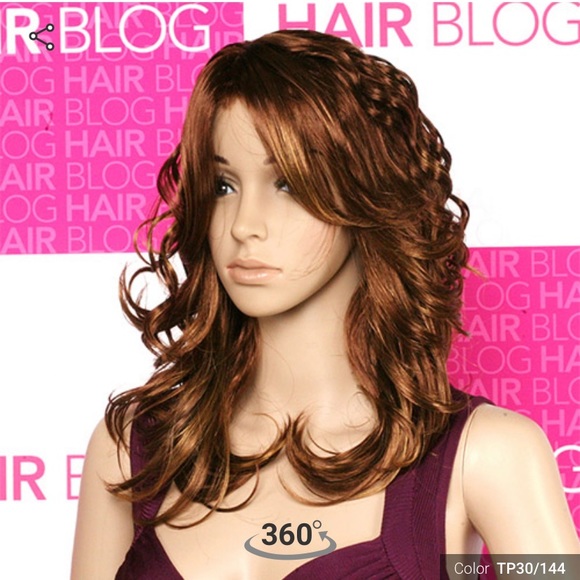 Model Model Synthetic Wig. TP 27/613 Rich Color Medium Wavy Curl Length. No Lace - Picture 4 of 11